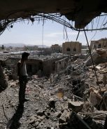 Coalition airstrikes target a neighborhood in Sana’a Yeman (2016)